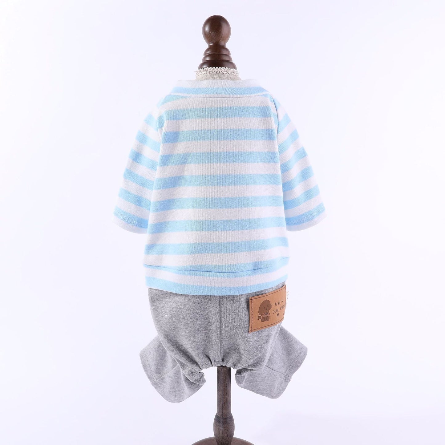 Cotton two-piece striped