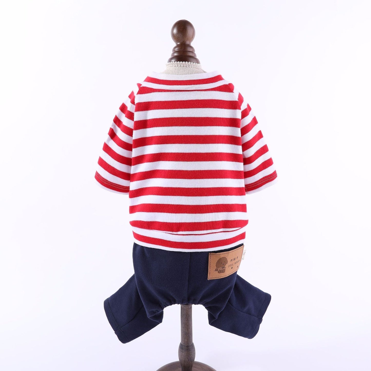 Cotton two-piece striped