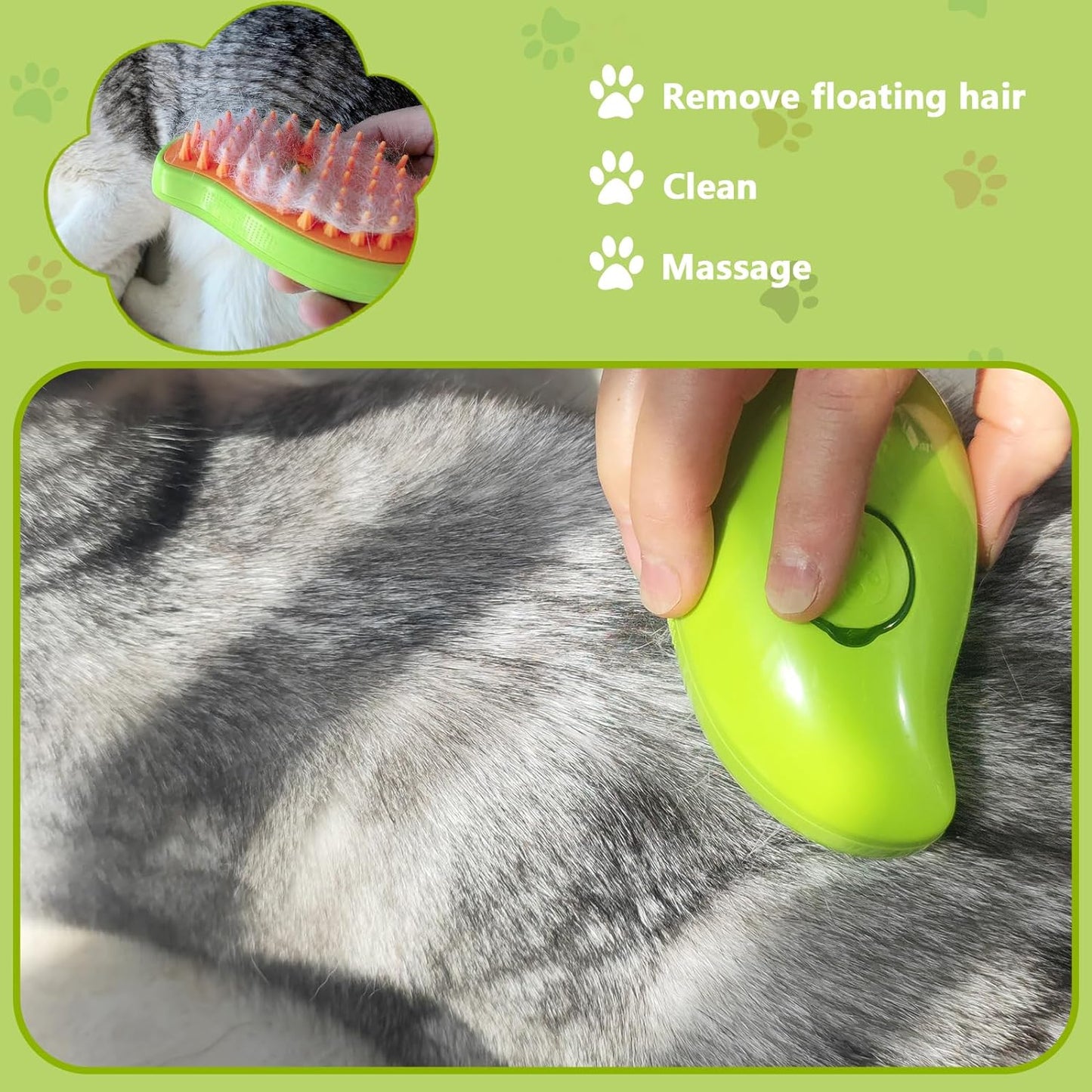 2-in-1 Antistatic Spray Pet Brush