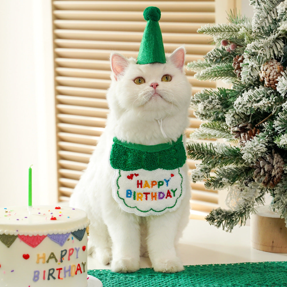 PawtyTime Pet Birthday Scarf Hat Set