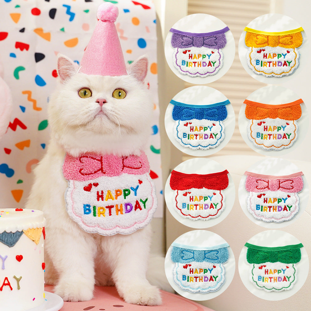 PawtyTime Pet Birthday Scarf Hat Set