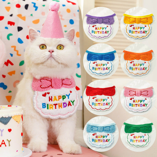 PawtyTime Pet Birthday Scarf Hat Set