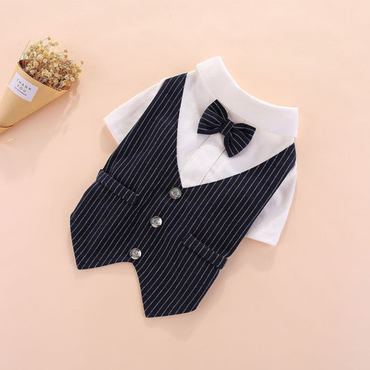 Suit bow tie wedding dress