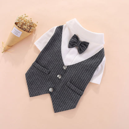 Suit bow tie wedding dress