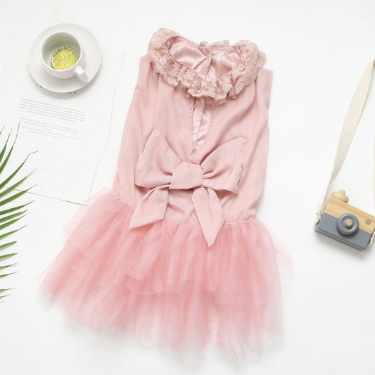 White wedding gauze dress